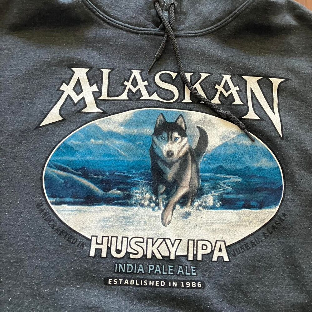 American-vintage Men's Grey and Black Hoodie
